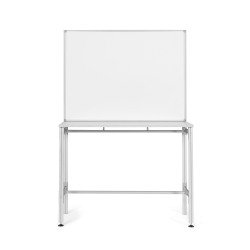 Station de travail avec tableau blanc acier laqué magnétique 90 x 120 cm Industriel Bi-Office