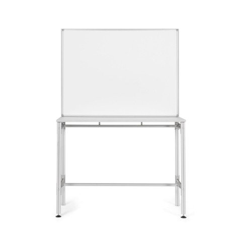 Station de travail avec tableau blanc acier laqué magnétique 90 x 120 cm Industriel Bi-Office