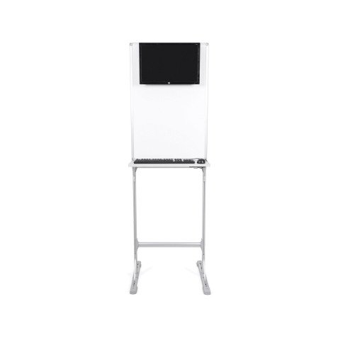Station de travail mit magnetischer Tafel aus lackiertem Stahl und Aluminiumrahmen 90 x 60 cm Industriel Bi-Office