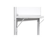 Station de travail avec tableau blanc acier laqué magnétique cadre aluminium 90 x 60 cm Industriel Bi-Office