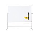 Tableau blanc pivotant double face mélaminé cadre acier 120 x 180 cm Maya Bi-Office