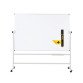Tableau blanc pivotant double face mélaminé cadre acier 120 x 180 cm Maya Bi-Office