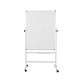 Tableau blanc pivotant double face mélaminé cadre acier 120 x 90 cm Maya Bi-Office