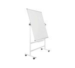Tableau blanc pivotant double face mélaminé cadre acier 120 x 90 cm Maya Bi-Office