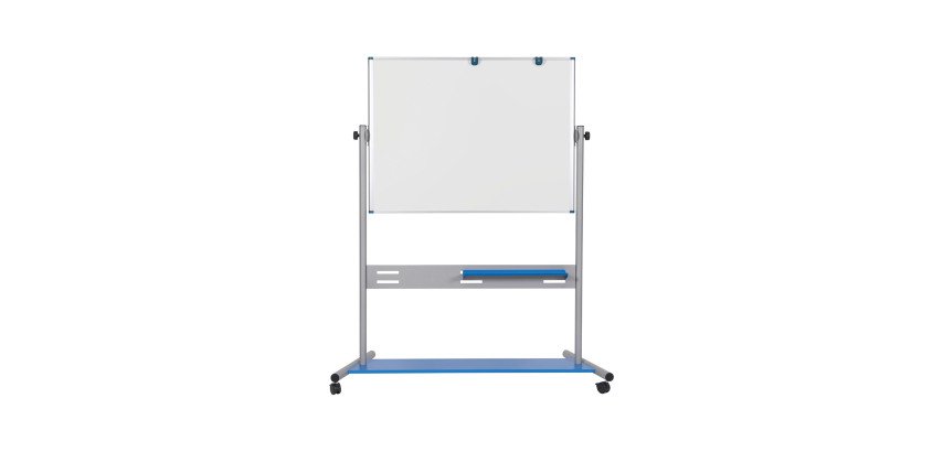 White enamelled swivel board Evolution 150 x 120 cm Bi-Office