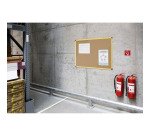 Tableau liege Ultrabrite industriel cadre jaune 180 x 90 cm Bi-Office