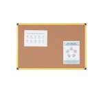 Tableau liege Ultrabrite industriel cadre jaune 180 x 90 cm Bi-Office