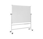 Tableau blanc pivotant double face mélaminé cadre acier 120 x 150 cm Maya Bi-Office