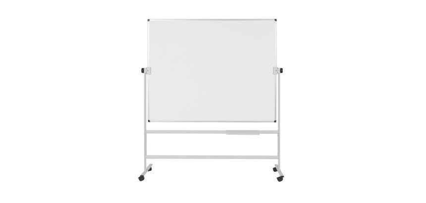 Tableau blanc mélaminé pivotant double face Maya 120 x 120 cm Bi-Office