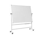 Tableau blanc pivotant double face mélaminé cadre acier 120 x 150 cm Maya Bi-Office