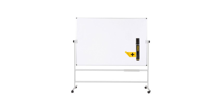 White enamel swivel board Maya 180 x 120 cm Bi-Office
