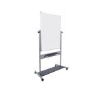 Tableau blanc pivotant evolution emaille gris 90 x 120 cm Bi-Office