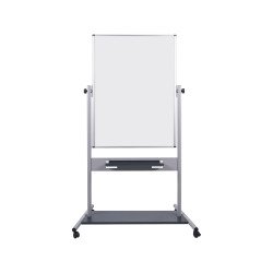 Tableau blanc pivotant evolution emaille gris 90 x 120 cm Bi-Office