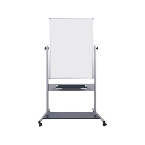 Tableau blanc pivotant evolution emaille gris 90 x 120 cm Bi-Office