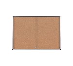 Vitrine d'affichage intérieur fond liège cadre aluminium Exhibit Bi-Office - 27 feuilles