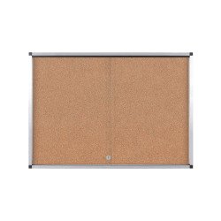 Vitrine d'affichage intérieur fond liège cadre aluminium Exhibit Bi-Office - 18 feuilles