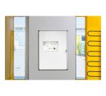 Vitrine intérieure acier laqué porte battante cadre aluminium Bi-Office Enclore - 4 feuilles