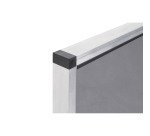 Vitrine d'affichage intérieur fond tissu gris cadre aluminium Exhibit Bi-Office - 18 feuilles