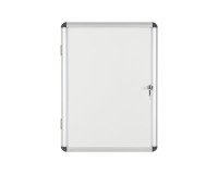 Vitrine intérieure acier laqué porte battante cadre aluminium Bi-Office Enclore - 4 feuilles