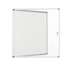 Vitrine intérieure acier laqué porte battante cadre aluminium Bi-Office Enclore -12 feuilles