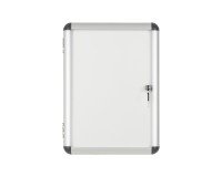 Vitrine intérieure acier laqué porte battante cadre aluminium Bi-Office Enclore - 2 feuilles