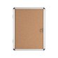 Vitrine intérieure fond liège porte battante cadre aluminium Bi-Office Enclore - 4 feuilles