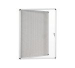 Vitrine intérieure extra plate acier laqué porte battante cadre aluminium Bi-Office Enclore - 9 feuilles