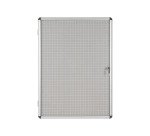 Vitrine intérieure extra plate acier laqué porte battante cadre aluminium Bi-Office Enclore - 9 feuilles