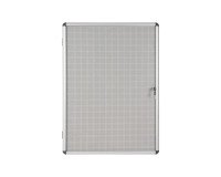 Vitrine intérieure extra plate acier laqué porte battante cadre aluminium Bi-Office Enclore - 9 feuilles