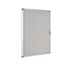 Vitrine intérieure extra plate acier laqué porte battante cadre aluminium Bi-Office Enclore - 9 feuilles