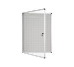 Vitrine intérieure extra plate acier laqué porte battante cadre aluminium Bi-Office Enclore - 9 feuilles