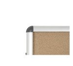 Vitrine intérieure fond liège porte battante cadre aluminium Bi-Office Enclore - 2 feuilles