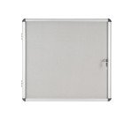 Vitrine intérieure extra plate acier laqué porte battante cadre aluminium Bi-Office Enclore 6 feuilles