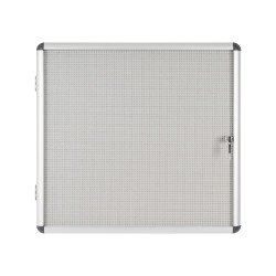 Vitrine intérieure extra plate acier laqué porte battante cadre aluminium Bi-Office Enclore 6 feuilles