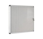 Vitrine intérieure extra plate acier laqué porte battante cadre aluminium Bi-Office Enclore 6 feuilles