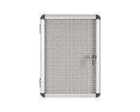 Vitrine intérieure extra plate acier laqué porte battante cadre aluminium Bi-Office Enclore - 2 feuilles