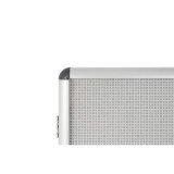 Vitrine intérieure extra plate acier laqué porte battante cadre aluminium Bi-Office Enclore 6 feuilles