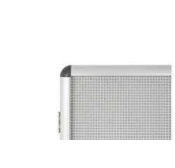 Vitrine intérieure extra plate acier laqué porte battante cadre aluminium Bi-Office Enclore - 2 feuilles