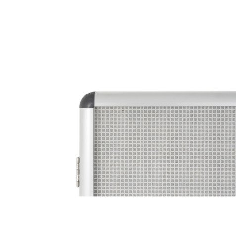 Vitrine intérieure extra plate acier laqué porte battante cadre aluminium Bi-Office Enclore - 9 feuilles