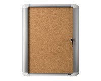 Buitenvitrine kurk Bi-Office Mastervision 12 vellen met klapdeur