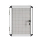 Vitrine intérieure extra plate fond acier laqué porte battante cadre aluminium Bi-Office Enclore - 1 feuille