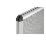 Vitrine intérieure extra plate fond acier laqué porte battante cadre aluminium Bi-Office Enclore - 1 feuille