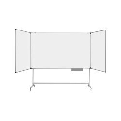 Whiteboard-Tryptichon, mobile, emailliertes Stahl, Aluminiumrahmen, 120 x 180 cm, Maya Trio Bi-Office