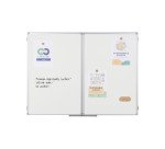 Tableau blanc tryptique acier laqué 90 x 120 cm Earth Maya Bi-Office