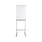 Tableau blanc acier laqué cadre anodisé aluminium 90 x 60 cm Maya Bi-Office