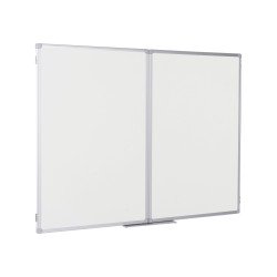 Tafel weißem emaillierten Stahlrahmen Aluminium 90 x 120 cm Earth Maya Trio Bi-Office