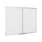 Whiteboard Tryptic Enameled Steel Aluminum Frame 100 x 200 cm Earth Maya Trio Bi-Office