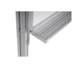 White lacquered steel whiteboard with anodized aluminum frame 90 x 60 cm Maya Bi-Office