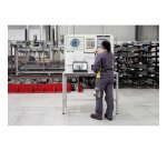 Workstation with Industrial Bi-Office Magnetic Lacquered Steel Whiteboard 90 x 120 cm