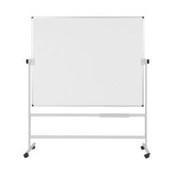 Tableau blanc mobile émaillé pivotant Maya Bi-Office 150 x 120 cm